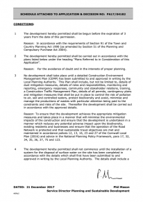 SCHEDULE ATTACHED TO APPLICATION & DECISION NO: PA17/04182 Reasons p1
