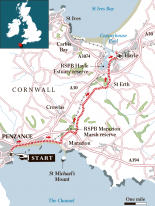 First and Last Trail, Cornwall 13 miles All flat tarmac paths Start Penzance railway station Finish Hayle railway station