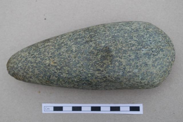 A polished stone axe