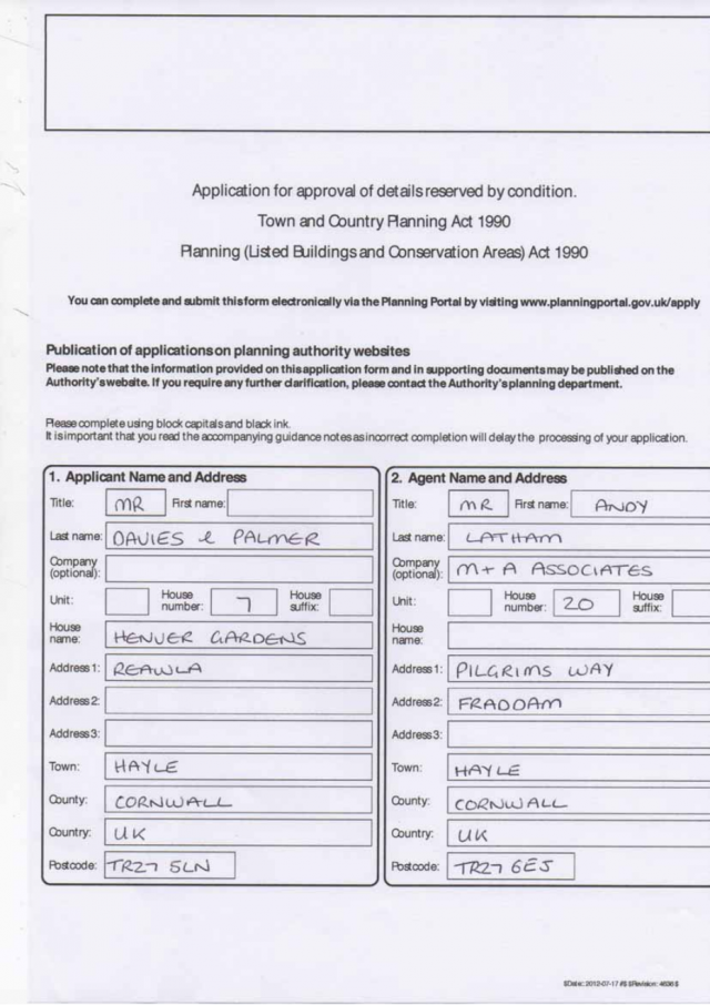 Submission of details to discharge condition 6 in respect of Decision Notice PA17/00288 dated 9th March 2017