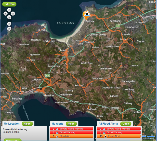 Watersheds for River Hayle