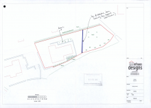 Line of protective tree fencing