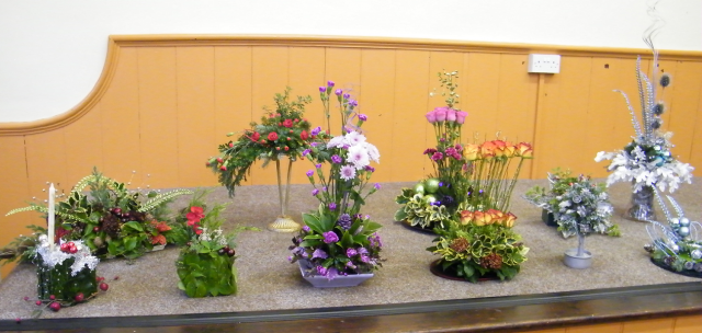 Tableau of Christmas Flower Arrangements 2012